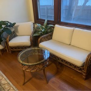 Authentic Ficks Reed Mid Century Rattan Patio Set